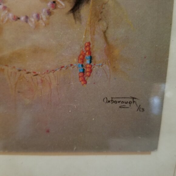 Prairie Sparrow by Dorothy Oxborough 1963 - Vintage Framed Post Card Picture - Picture 3 of 3